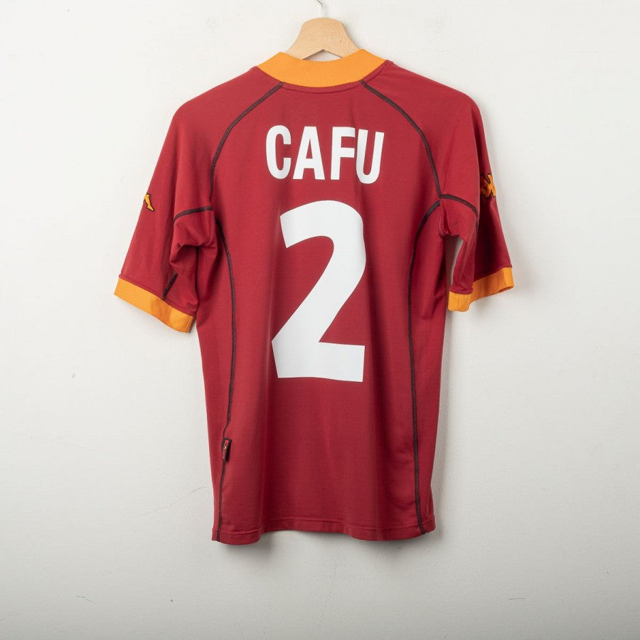 2001/2002 Home AS Roma Shirt Cafu 2