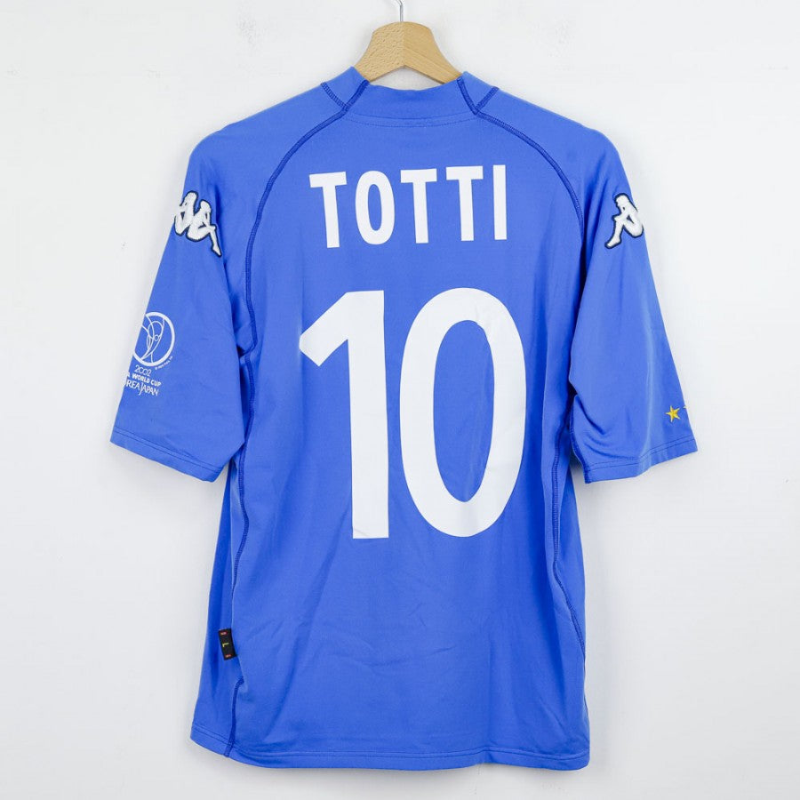Maillot Italia 2002 Totti – Kappa Bleu Taille S (occasion)