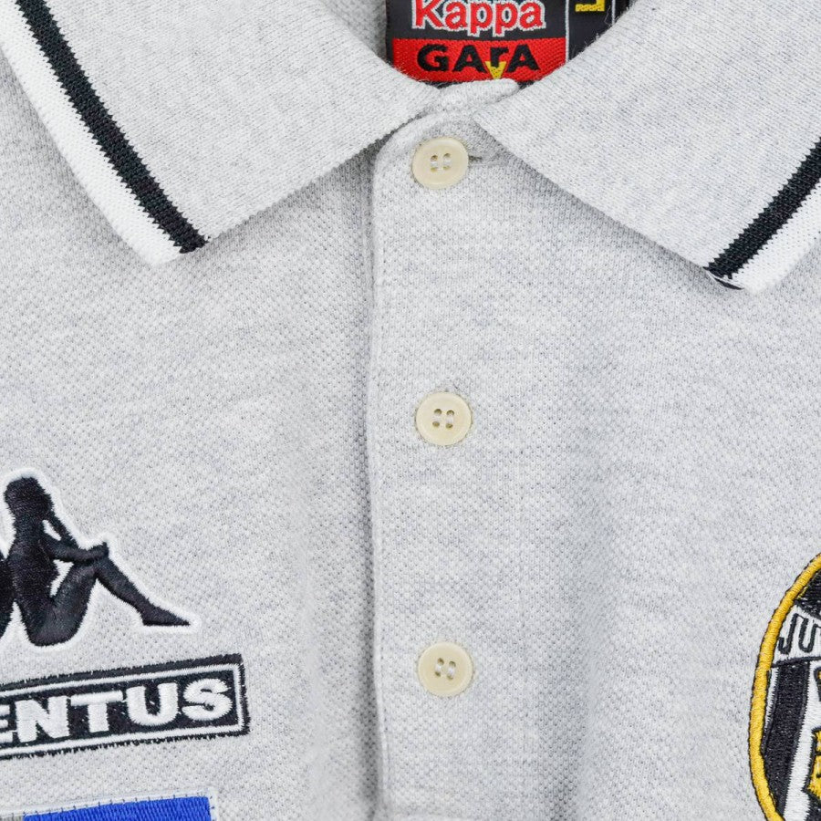 1999/2000 Juventus Kappa D+ Grey Long Sleeve Polo