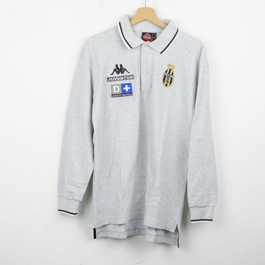 1999/2000 Juventus Kappa D+ Grey Long Sleeve Polo