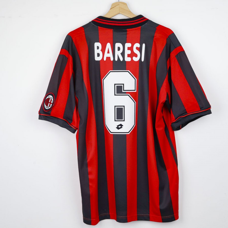 値下げ　Lotto AC Milan Baresi 6 引退記念ユニフォーム AC Milan Lotto Baresi 6 1996/1997 Home Shirt