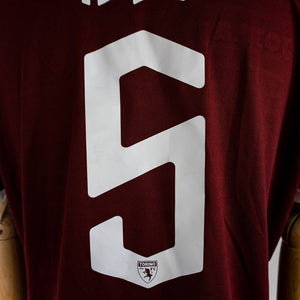 MAGLIA HOME TORINO IZZO 5 2019/2020 by LOTTO - Sponsor 80/90 (5)