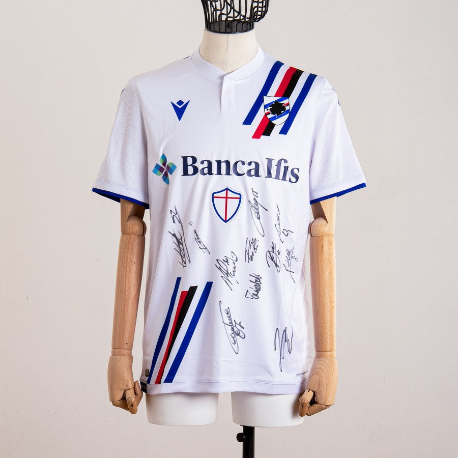 maglia away sampdoria quagliarella 27 2021/2022 autografata by MACRON - Home (2)