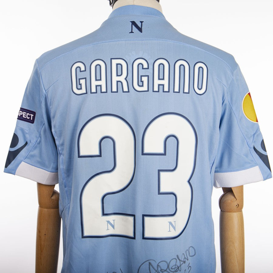 maglia napoli gargano indossata in Napoli-Villareal 17-02-2011    by MACRON - Home (10)