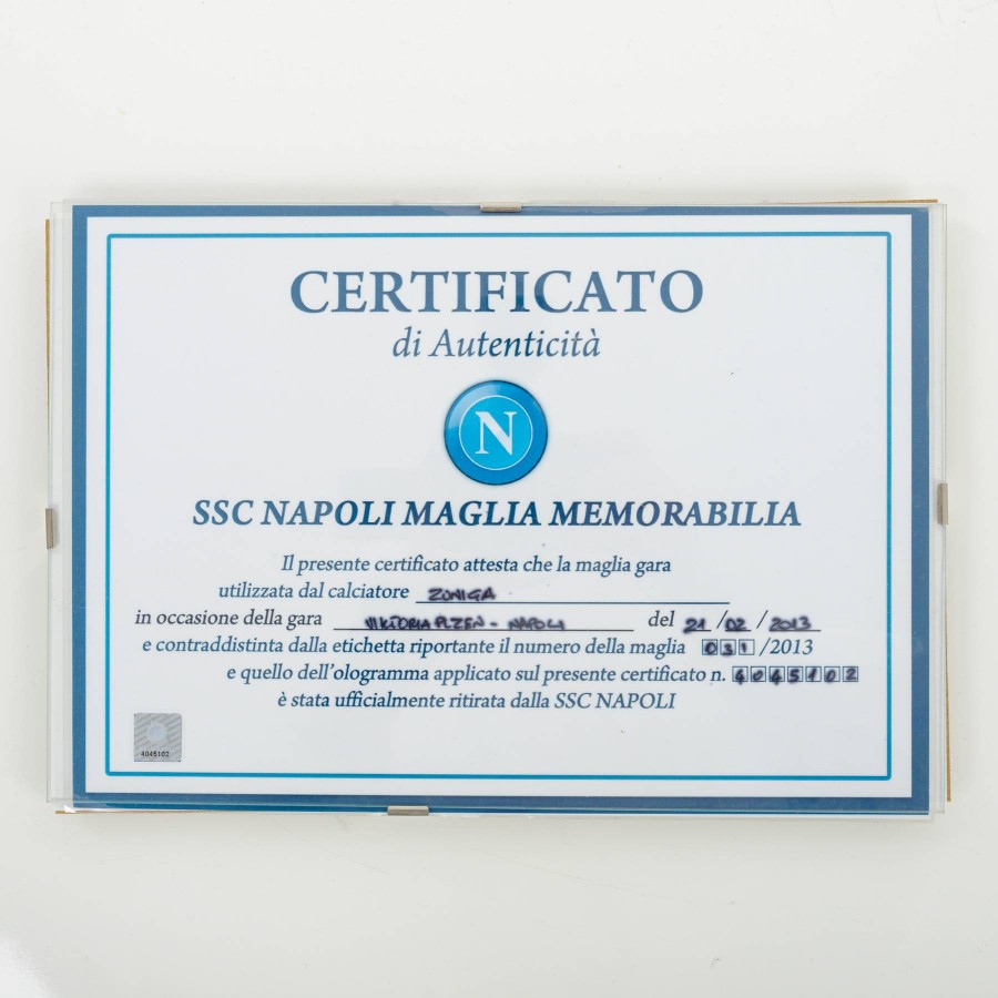 maglia napoli zuniga indossata in Victoria Plzen-Napoli 21-02-2013 by MACRON - Home (3)