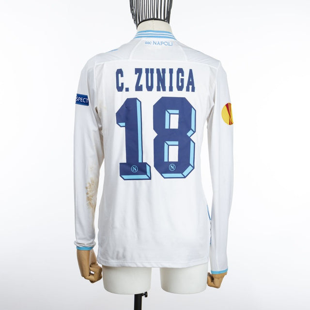 maglia napoli zuniga indossata in Victoria Plzen-Napoli 21-02-2013 by MACRON - Home