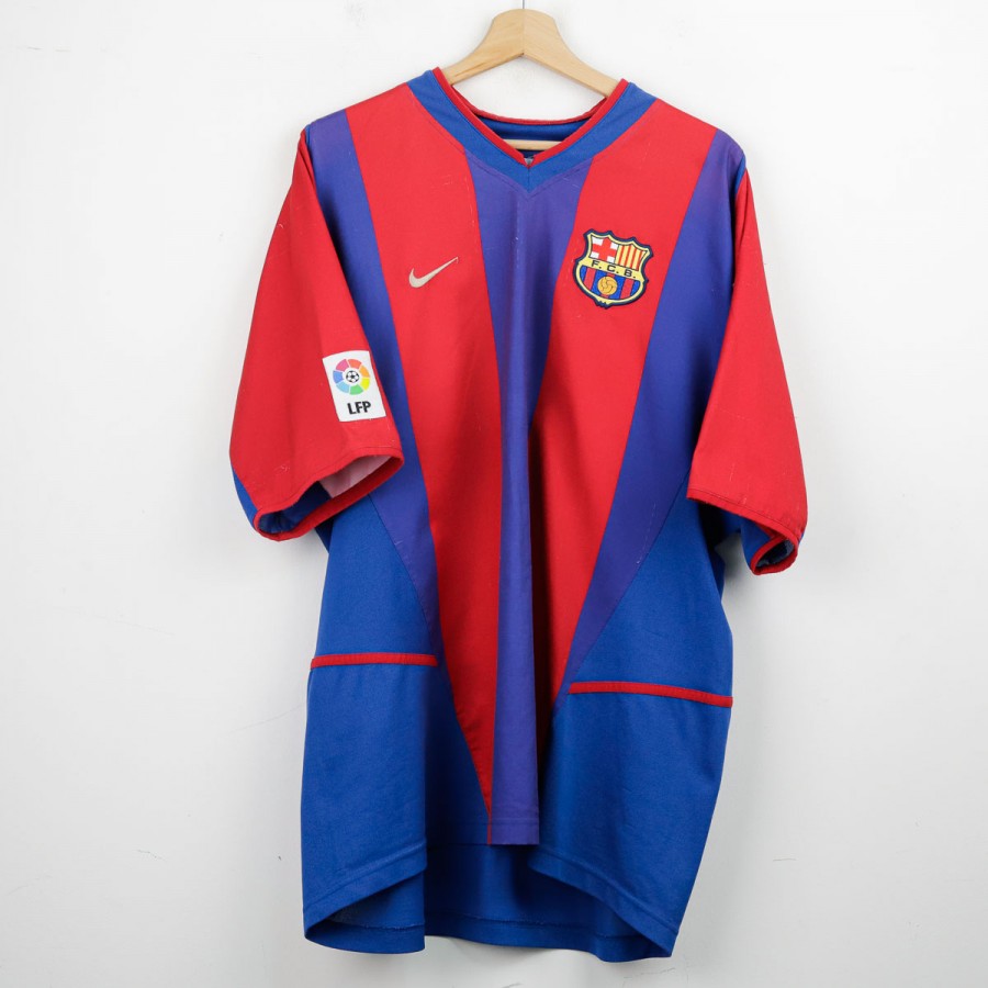 2002/2003 Home Barcelona Shirt Saviola 7