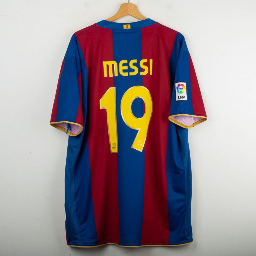 Barcelona Nike Messi 19 2007/2008 Home Shirt