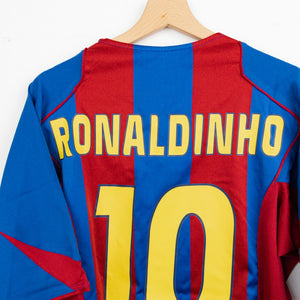 maglia home barcellona nike ronaldinho 10 2004/2005 by NIKE - Home (3)