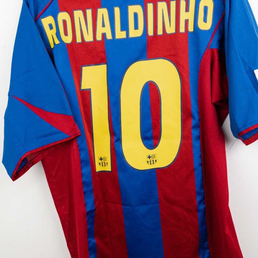 maglia home barcellona nike ronaldinho 10 2004/2005 by NIKE - Home (4)