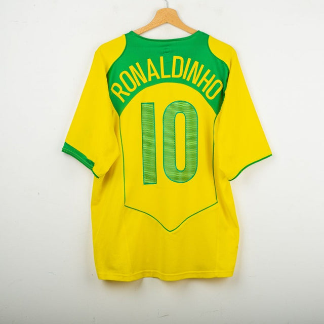 Maglia Home Brasile Nike Ronaldinho 10 2004/2005 by NIKE - Home