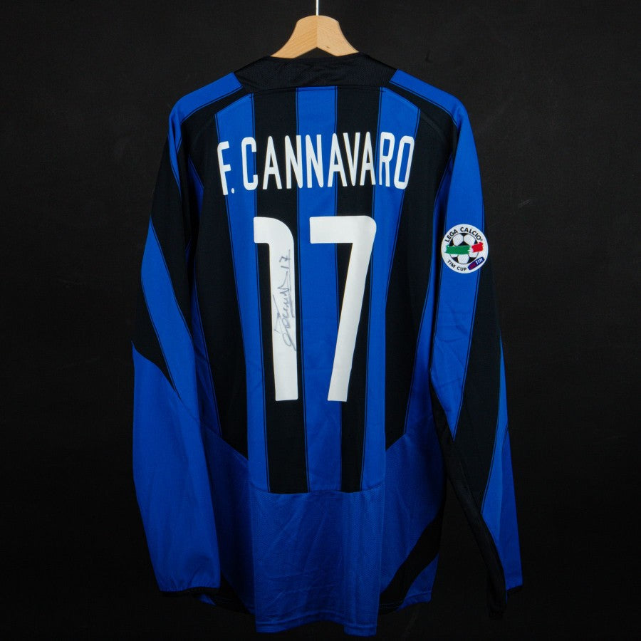 maglia home inter nike F.Cannavaro 17 ml 2003/2004 autografata by NIKE - Home