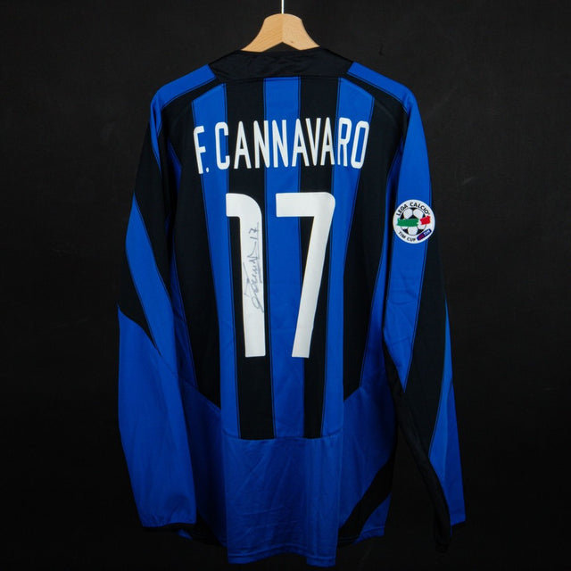 maglia home inter nike F.Cannavaro 17 ml 2003/2004 autografata by NIKE - Home