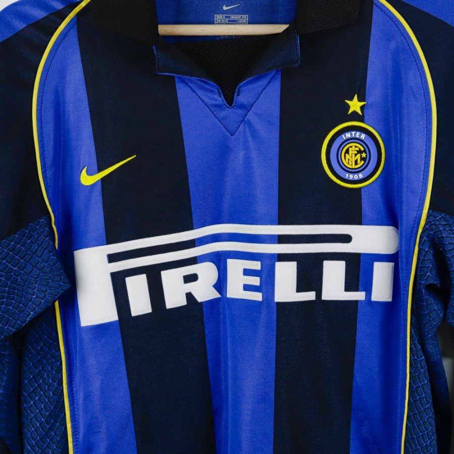 Inter Milan Nike Pirelli Adriano 28 2001/2002 Home Shirt