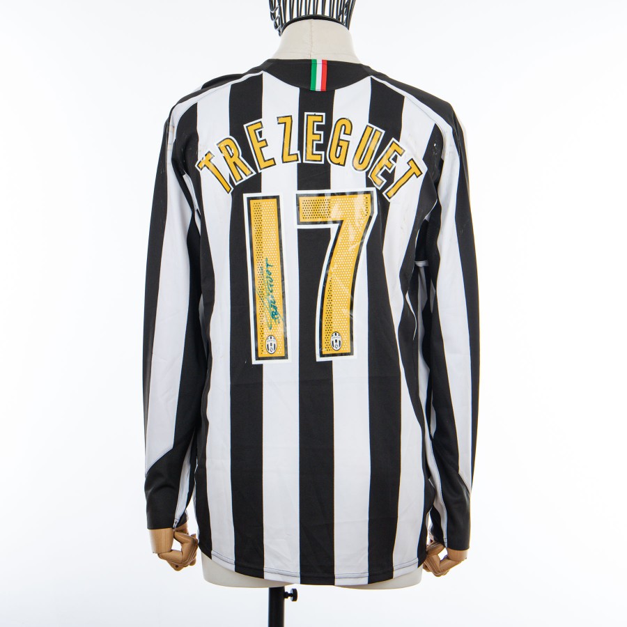 NIKEユベントス 07/08 長袖ユニフォーム XL 17 TREZEGUET 2005/2006 Juventus Home Jersey Nike Trezeguet 17