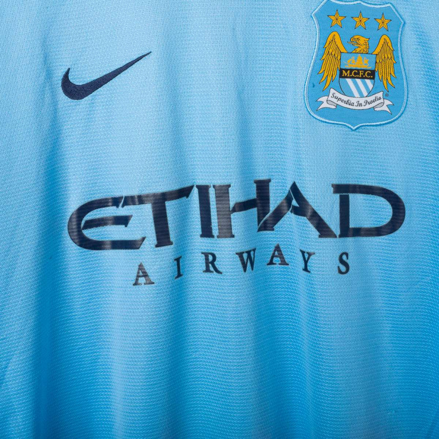 Maglia Home Manchester City Umbro Kun Aguero 16 2013/2014 by NIKE - Home (11)