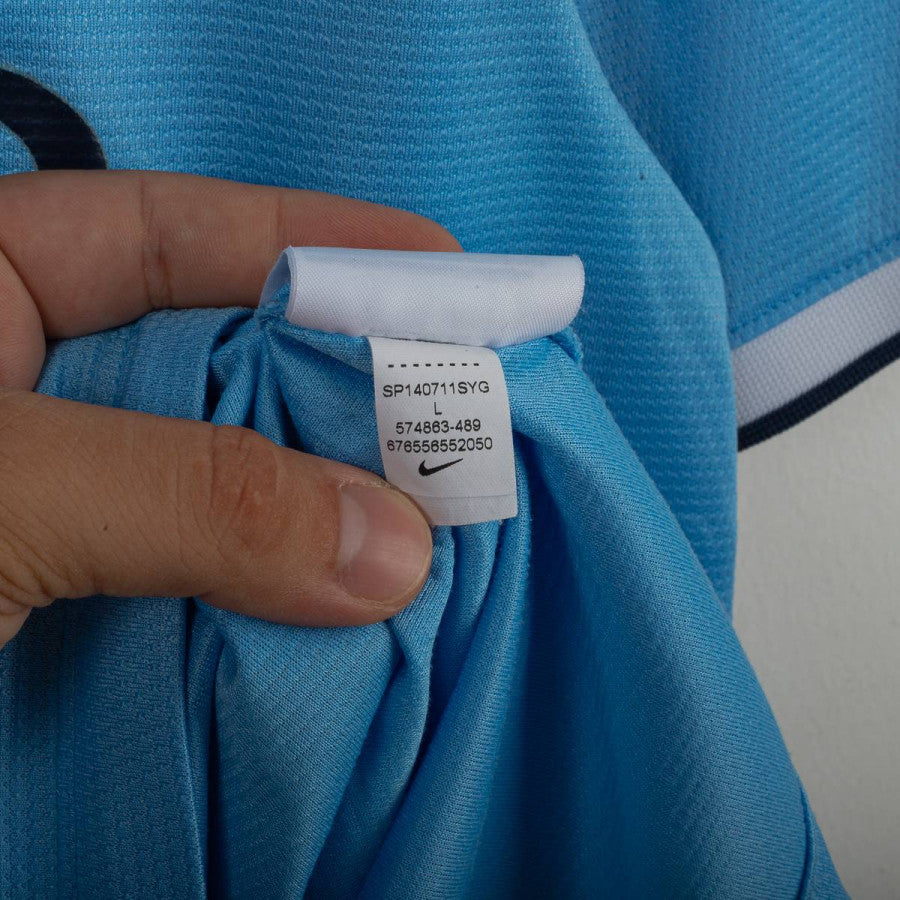 Maglia Home Manchester City Umbro Kun Aguero 16 2013/2014 by NIKE - Home (19)