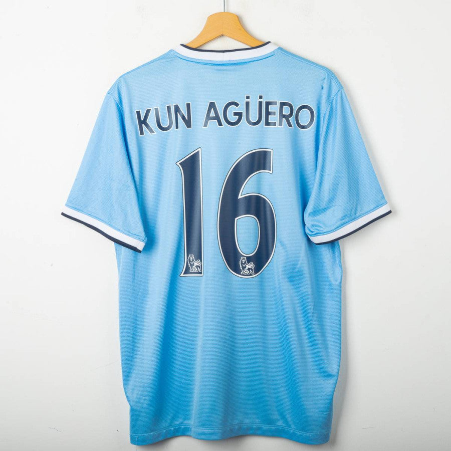 Manchester City Nike Kun Agüero 16 2013/2014 Home Shirt