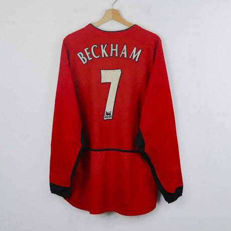 maglia home manchester united nike beckham 7 ML 2002/2003 by NIKE - Home