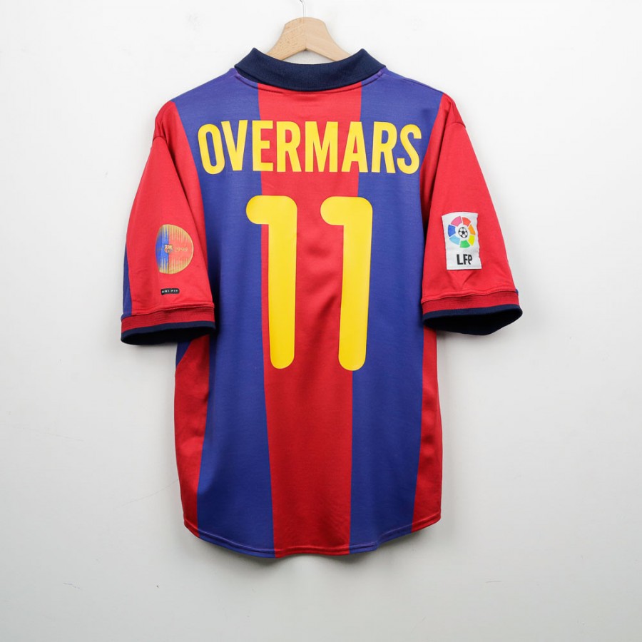1998/1999 Home Barcelona Shirt Nike Overmars 11 – LE 7 SORELLE