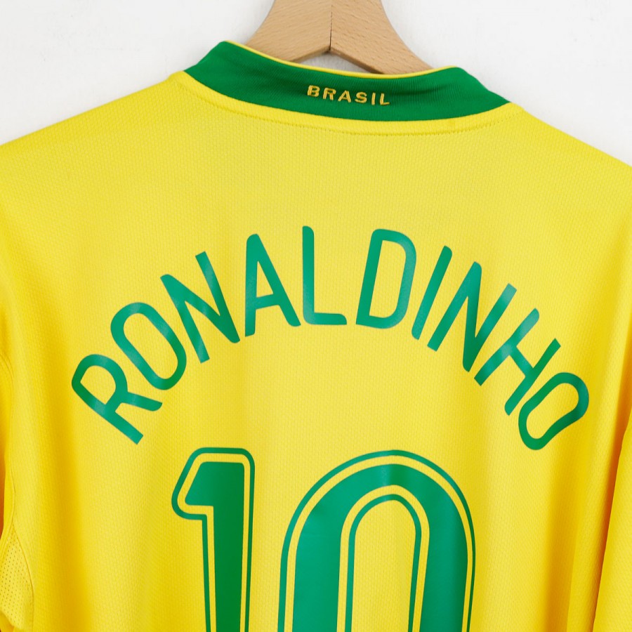 Maglia Home Nike Brasile Ronaldinho 10 2006  by NIKE - Home (4)