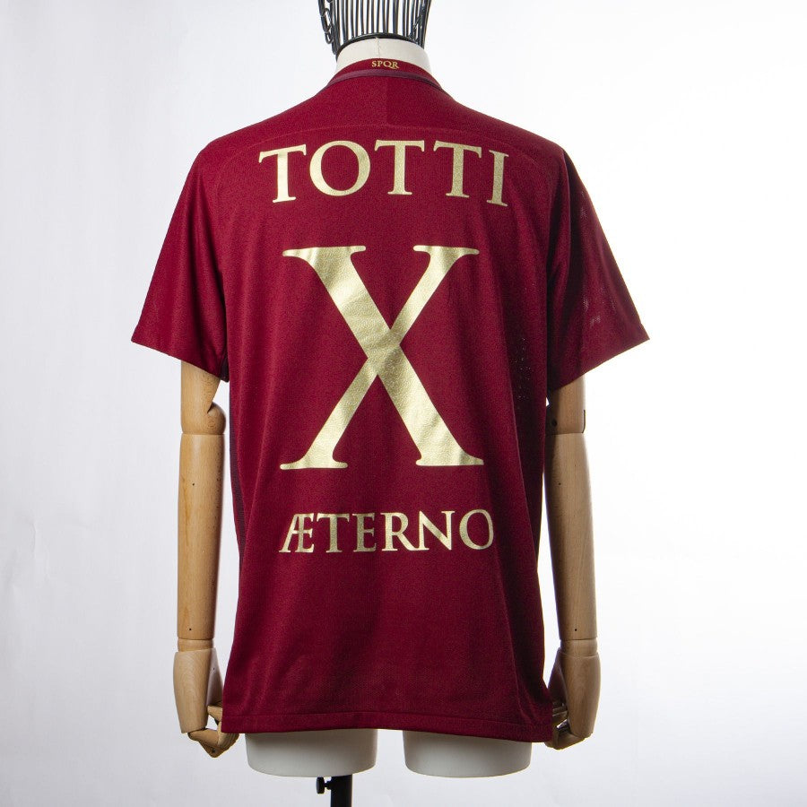 Totti's Roma Signed Issued Shirt, 2016/17 A Team for Life Patch Totti's Roma Signed Issued Shirt, 2016/17 A Team for Life Patch