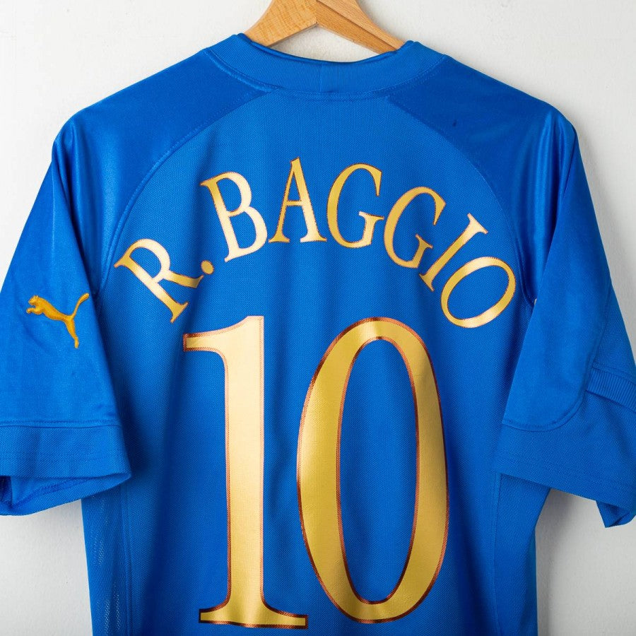 Italy Home Puma Jersey Baggio 10 2004