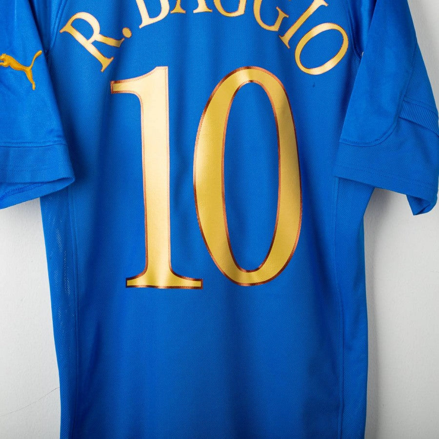 Italy Home Puma Jersey Baggio 10 2004