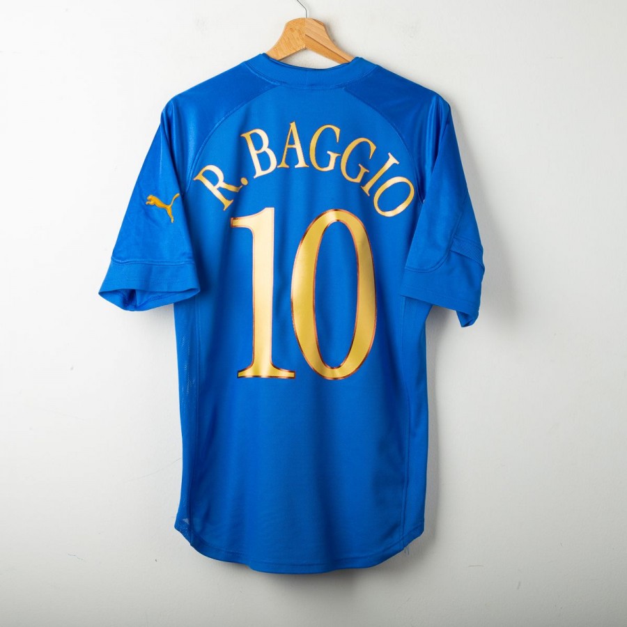 Italy Home Puma Jersey Baggio 10 2004