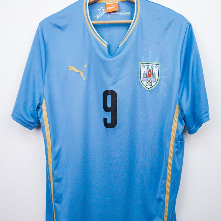 2014 home uruguay puma Suarez 9 Jersey