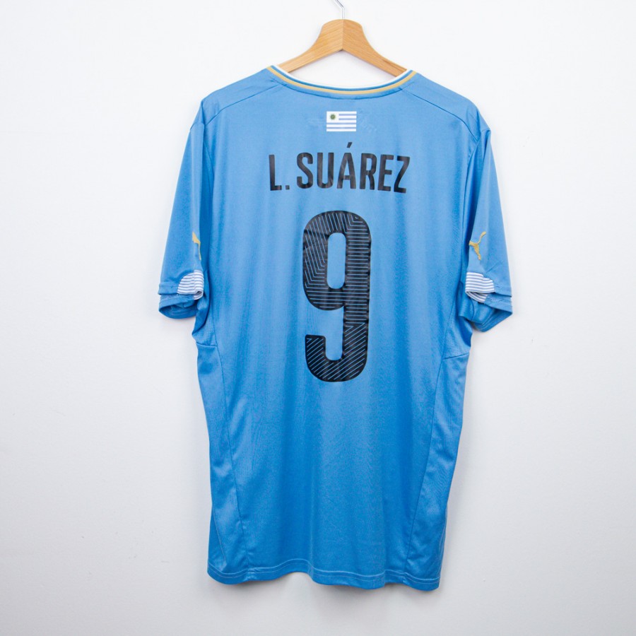 2014 home uruguay puma Suarez 9 Jersey