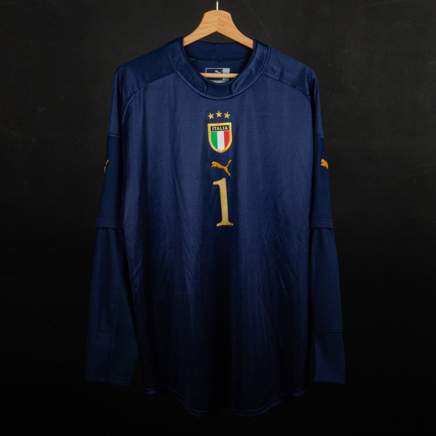 2004 italia puma buffon 1 signed fourth goalkeeper jersey