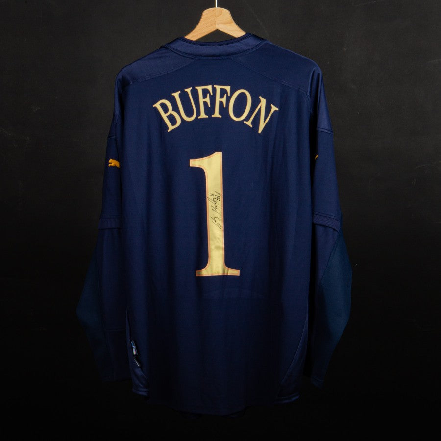 2004 italia puma buffon 1 signed fourth goalkeeper jersey
