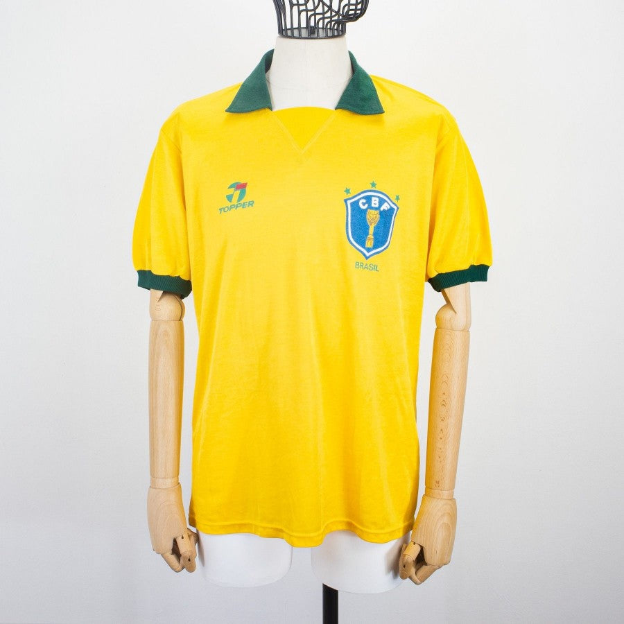 MAGLIA HOME BRASILE TOPPER MONDIALI ITALIA 90 by TOPPER - Altre Leghe