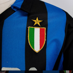 MAGLIA HOME FC INTER ML UHLSPORT 1989/1990 MISURA IN FLOCK PATCH ITALIA by UHLSPORT - Le 7 sorelle (8)