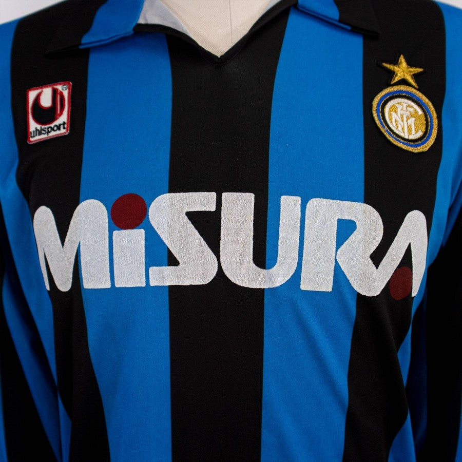 MAGLIA HOME FC INTER ML UHLSPORT 1990/1991 MISURA IN SERIGRAFIA LOGO INTER by UHLSPORT - Le 7 sorelle (5)