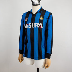 MAGLIA HOME FC INTER ML  UHLSPORT 1990/1991 MISURA LOGO INTER by UHLSPORT - Le 7 sorelle (9)