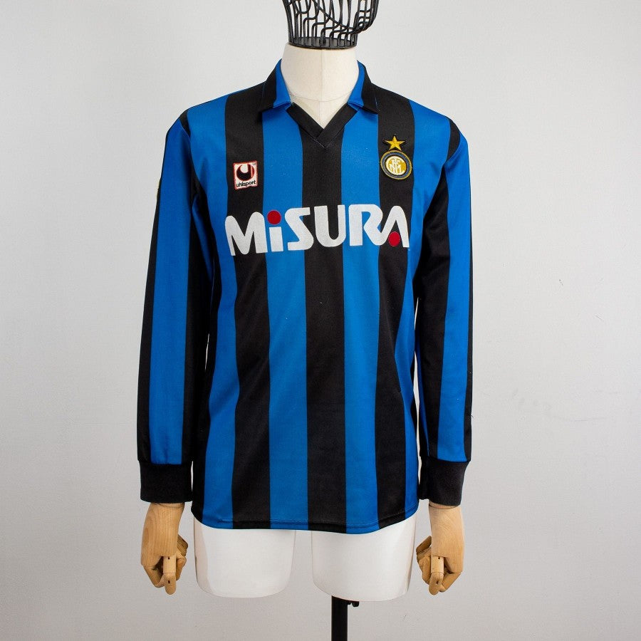 MAGLIA HOME FC INTER ML  UHLSPORT 1990/1991 MISURA LOGO INTER by UHLSPORT - Le 7 sorelle