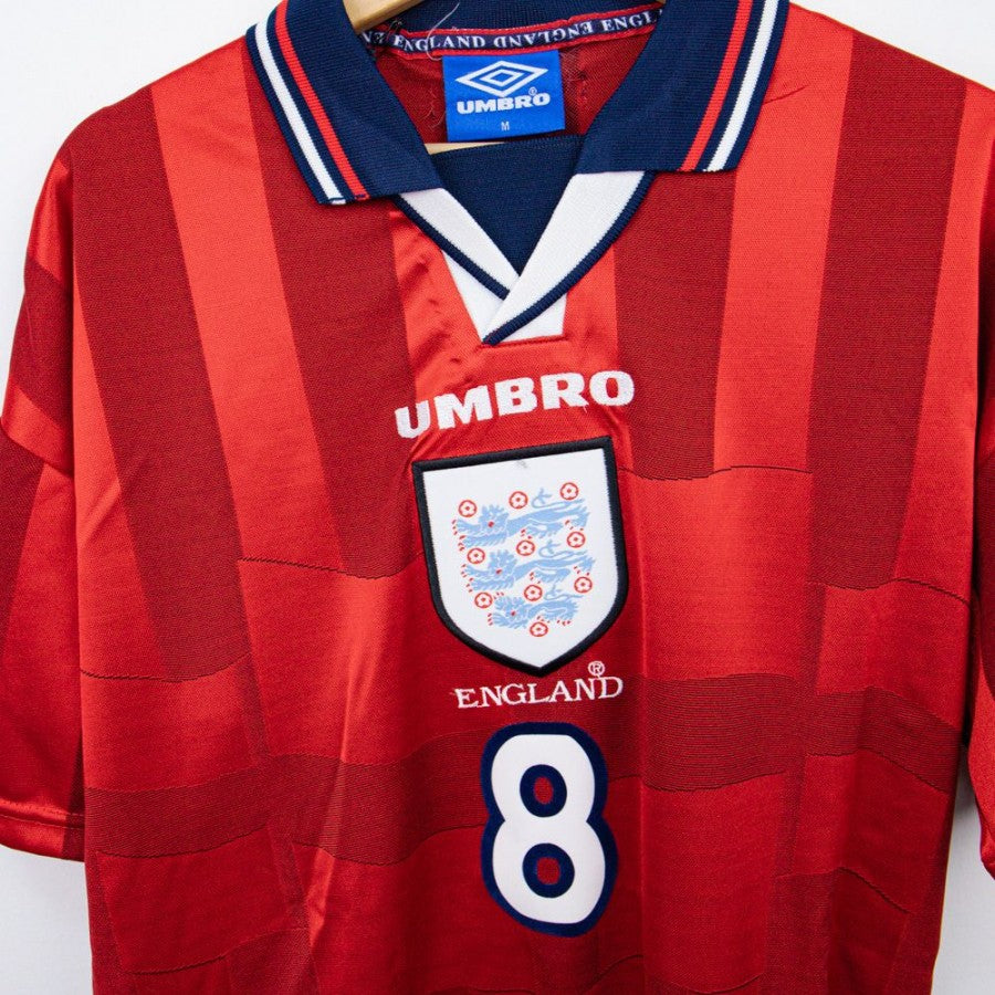 1998 England Away Umbro Gascoigne 8 Jersey