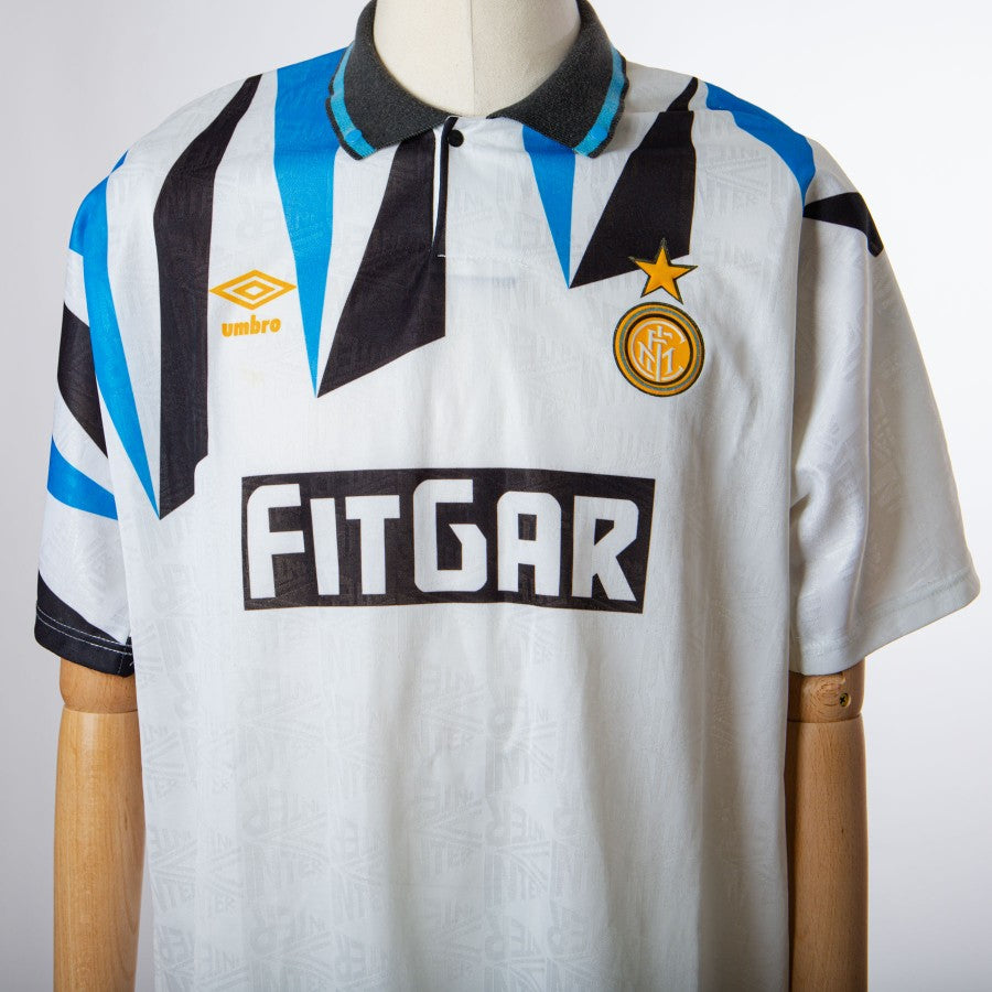1991/1992 inter umbro fitgar away jersey