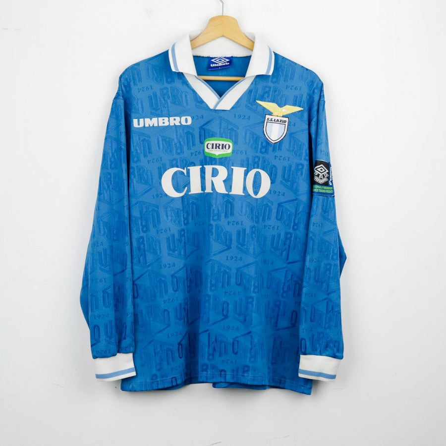 90s UMBRO ラツィオ ユニフォーム 襟付き CIRIO 水色 MセリエA 1996/1997 Lazio Umbro Training Shirt