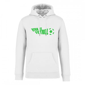 Felpa cappuccio bianca Viva El Futbol  by VIVA EL FUTBOL - Home